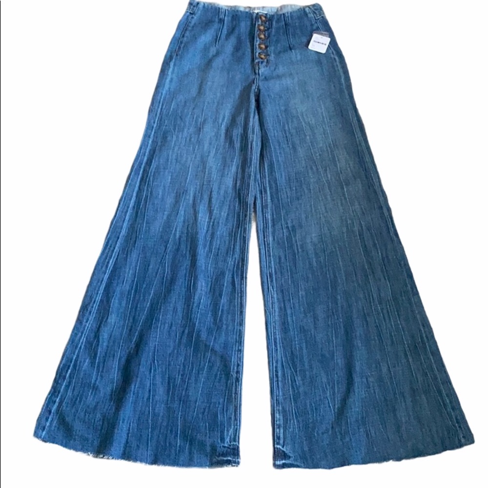 Free People We The Free Wide Leg Jeans Size 24